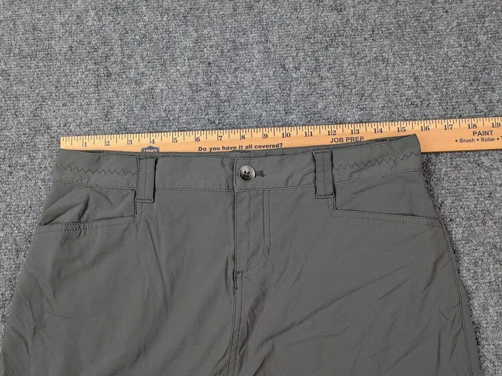 Eddie Bauer Skort Womens 4 Gray Lined Stretch Hiking Outdoor Zip Pocket Active